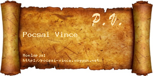 Pocsai Vince névjegykártya